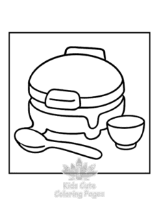 Bold & Easy Kitchen Stuff coloring page for girls, free to print