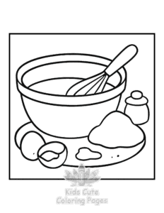 Bold & Easy Kitchen Stuff coloring page for classroom activities