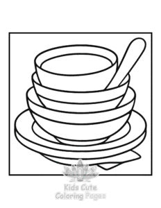 Easy Bold & Easy Kitchen Stuff coloring sheet for young children
