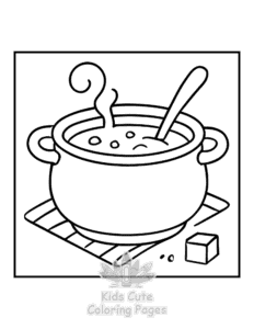 Bold & Easy Kitchen Stuff coloring page for boys, printable at home