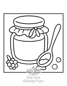 Simple Bold & Easy Kitchen Stuff coloring page for toddlers