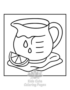 Printable Bold & Easy Kitchen Stuff coloring sheet for preschoolers