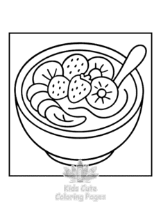 Easy Bold & Easy Kitchen Stuff coloring sheet for young children