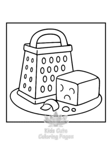 Free printable Bold & Easy Kitchen Stuff coloring page for kids