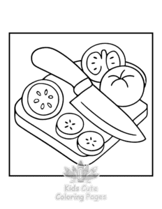 Bold & Easy Kitchen Stuff coloring page for boys, printable at home