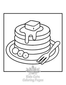 Simple Bold & Easy Kitchen Stuff coloring page for toddlers