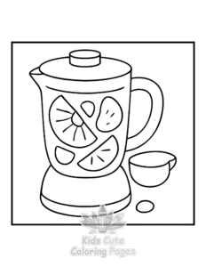 Easy Bold & Easy Kitchen Stuff coloring sheet for young children