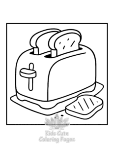 Free printable Bold & Easy Kitchen Stuff coloring page for kids