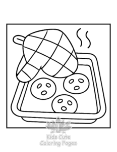 Printable Bold & Easy Kitchen Stuff coloring sheet for preschoolers