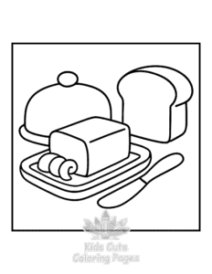 Easy Bold & Easy Kitchen Stuff coloring sheet for young children