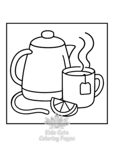 Free printable Bold & Easy Kitchen Stuff coloring page for kids