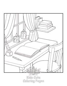 Simple Bold Easy Little Corner coloring page for toddlers