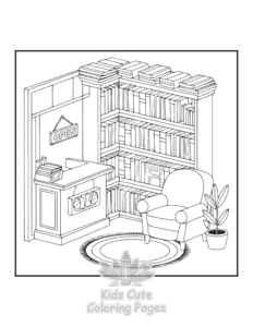 Easy Bold Easy Little Corner coloring sheet for young children