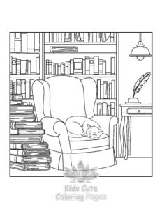 Printable Bold Easy Little Corner coloring sheet for preschoolers