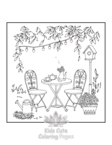 Bold Easy Little Corner coloring page for girls, free to print