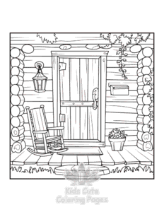 Printable Bold Easy Little Corner coloring sheet for preschoolers