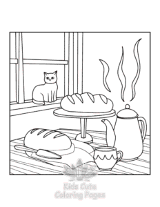Printable Bold Easy Little Corner coloring sheet for preschoolers