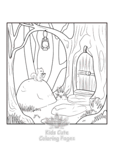 Bold Easy Little Corner coloring page for girls, free to print