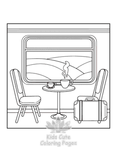 Easy Bold Easy Little Corner coloring sheet for young children