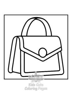 Simple Bold & Easy Vintage Fashion coloring page for toddlers