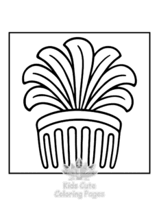 Printable Bold & Easy Vintage Fashion coloring sheet for preschoolers