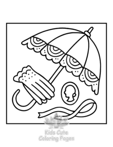 Free printable Bold & Easy Vintage Fashion coloring page for kids