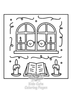 Simple Book Lovers coloring page for toddlers