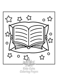 Easy Book Lovers coloring sheet for young children