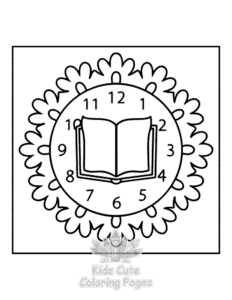 Book Lovers coloring page for girls, free to print