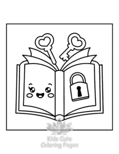 Free printable Book Lovers coloring page for kids