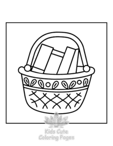Simple Book Lovers coloring page for toddlers