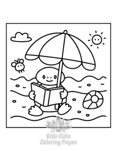 Free printable Book Lovers coloring page for kids