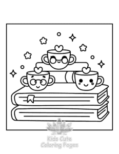 Book Lovers coloring page for classroom activities