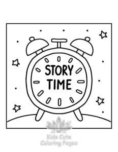 Easy Book Lovers coloring sheet for young children