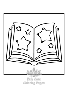 Printable Book Lovers coloring sheet for preschoolers