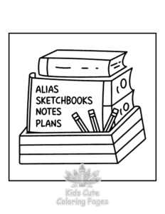 Printable Book Lovers coloring sheet for preschoolers