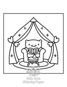 Easy Book Lovers coloring sheet for young children