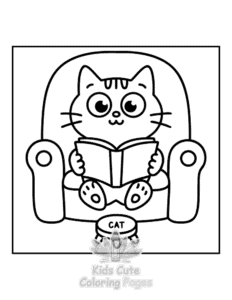 Printable Book Lovers coloring sheet for preschoolers