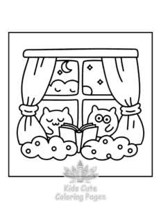 Easy Book Lovers coloring sheet for young children