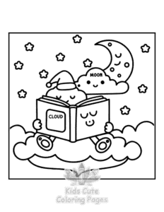 Free printable Book Lovers coloring page for kids