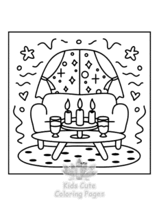 Book Lovers coloring page for girls, free to print