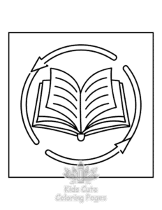 Book Lovers coloring page for classroom activities