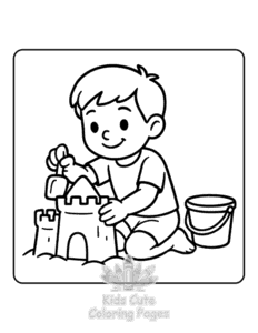 Free printable Boys Time coloring page for kids
