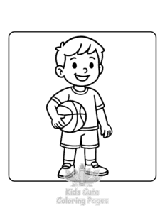 Simple Boys Time coloring page for toddlers
