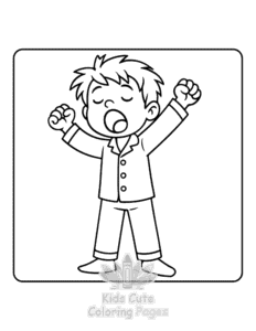 Simple Boys Time coloring page for toddlers