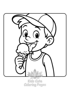 Printable Boys Time coloring sheet for preschoolers