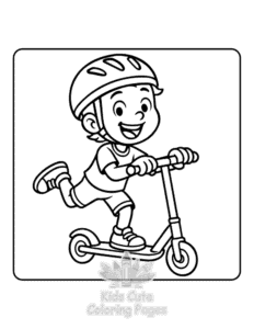 Easy Boys Time coloring sheet for young children