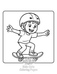 Simple Boys Time coloring page for toddlers