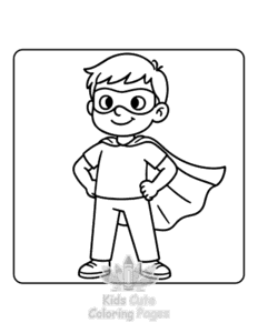 Printable Boys Time coloring sheet for preschoolers