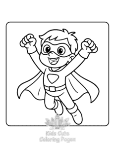 Printable Boys Time coloring sheet for preschoolers